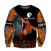 Maxcorners Rooster King Camo Looking Back All Over Printed Unisex Deluxe Hoodie