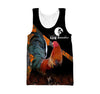 Maxcorners Rooster King Camo Looking Back All Over Printed Unisex Deluxe Hoodie