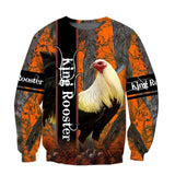 Maxcorners Rooster King Camo All Over Printed Hoodie