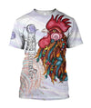 Maxcorners Rooster King Tribal Pattern All Over Printed Unisex Deluxe Hoodie