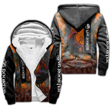 Maxcorners Rooster King Camo Orange All Over Printed Hoodie