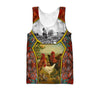 Maxcorners King Rooster 3D Over Printed Galaxy Unisex Deluxe Hoodie