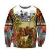 Maxcorners King Rooster 3D Over Printed Galaxy Unisex Deluxe Hoodie