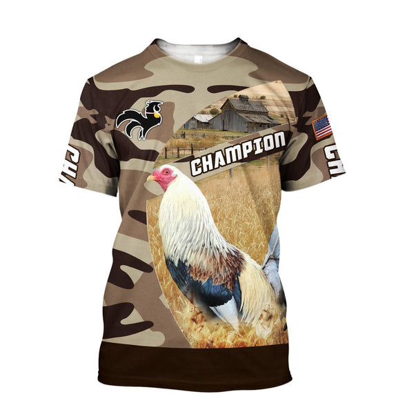 Maxcorners Champion Rooster All Over Printed Unisex Deluxe Hoodie
