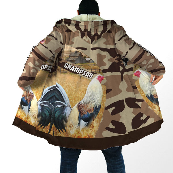 Maxcorners Champion Rooster All Over Printed Unisex Deluxe Hoodie