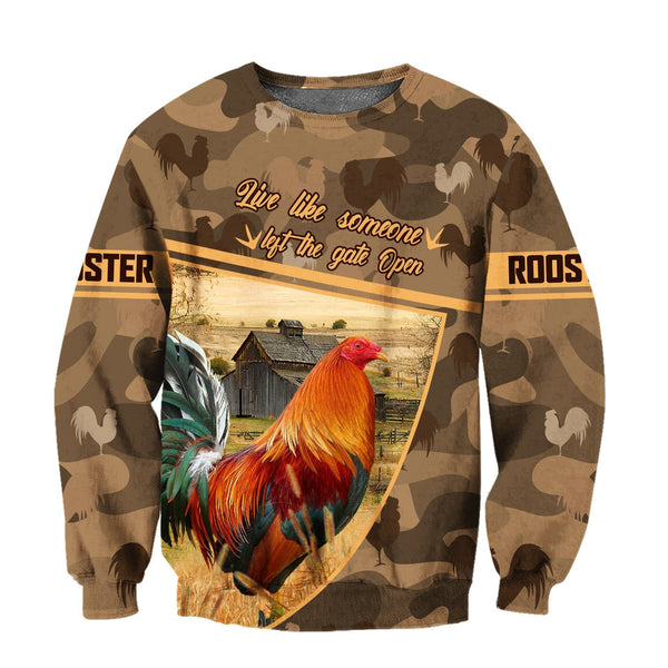 Maxcorners Rooster All Over Printed Hot Unisex Deluxe Hoodie