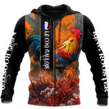 Maxcorners Rooster Beautiful All Over Printed Unisex Deluxe Hoodie