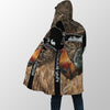 Maxcorners King Rooster In Field 3D Over Printed Unisex Deluxe Hoodie