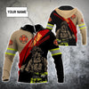 Maxcorners Personalized Firefighter Holding A Hammer 3D Shirt