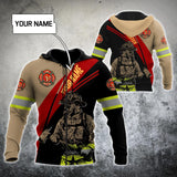 Maxcorners Personalized Firefighter Holding A Hammer 3D Shirt