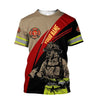 Maxcorners Personalized Firefighter Holding A Hammer 3D Shirt