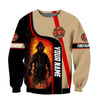 Maxcorners Personalized Firefighter 3D Printed Beige Hoodie