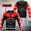 Maxcorners Personalized Firefighter 3D Red Shirt