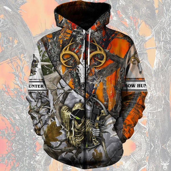 Maxcorners Deer Hunting 3D Over Printed Hoodie And Leggings