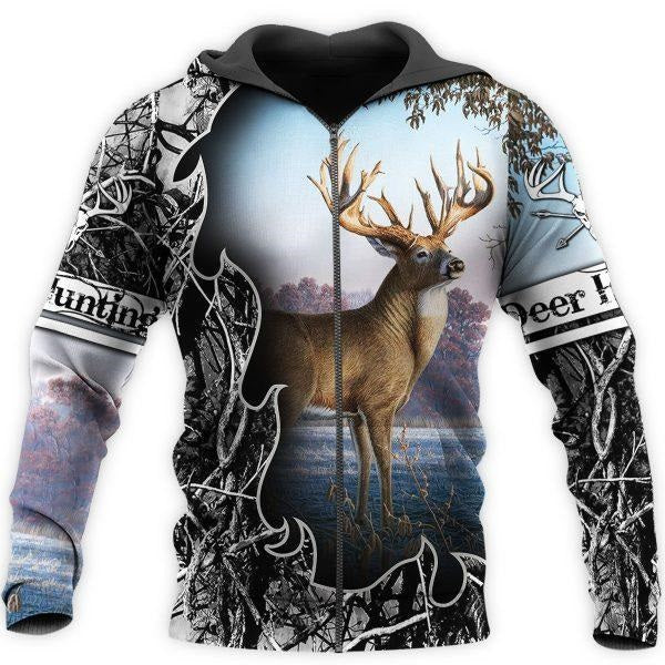 Maxcorners Dear Hunting Camo 3D Over Printed Hoodie