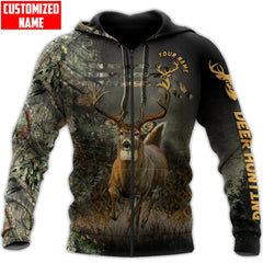 Maxcorners Hunter Camo Personalized Name 3D Over Printed Hoodie