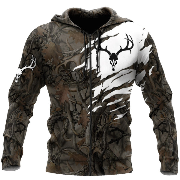 Maxcorners Deer Hunting 3D All Over Printed Hoodie