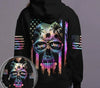 Maxcorners Jeep Skull Flag 3D Over Printed Hoodie