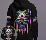 Maxcorners Jeep Skull Flag 3D Over Printed Hoodie